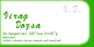 virag dozsa business card